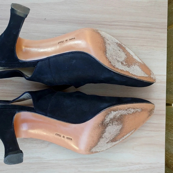 Salvatore Ferragamo Women Black Suede Heels Size 7 AA - Picture 6 of 9
